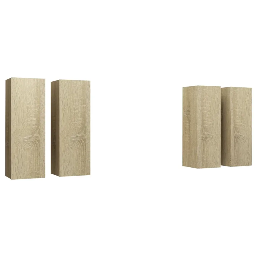 Meubles TV 4 pcs Chêne sonoma 30,5x30x90 cm Bois d'ingénierie - 2
