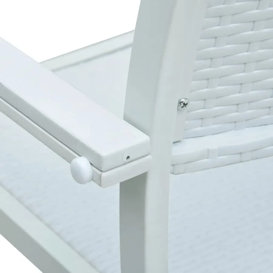 Ensemble à manger de jardin 5 pcs Blanc - 10