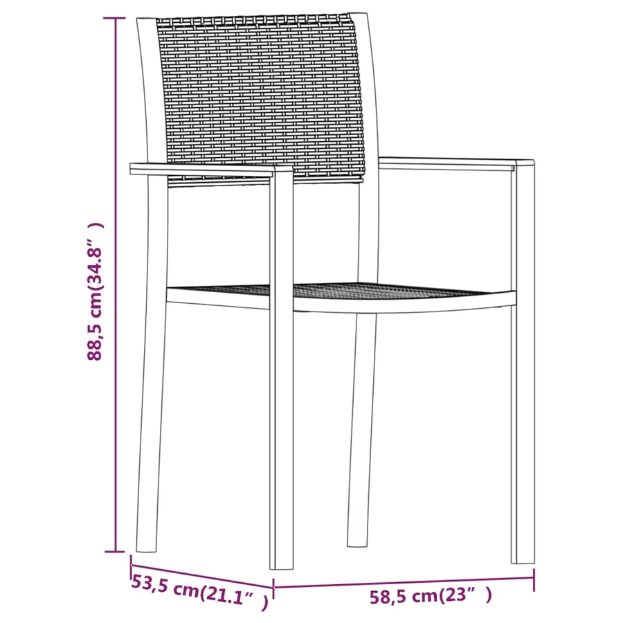 Ensemble à manger de jardin 5 pcs Blanc - 14