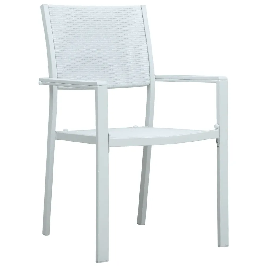 Ensemble à manger de jardin 5 pcs Blanc - 4
