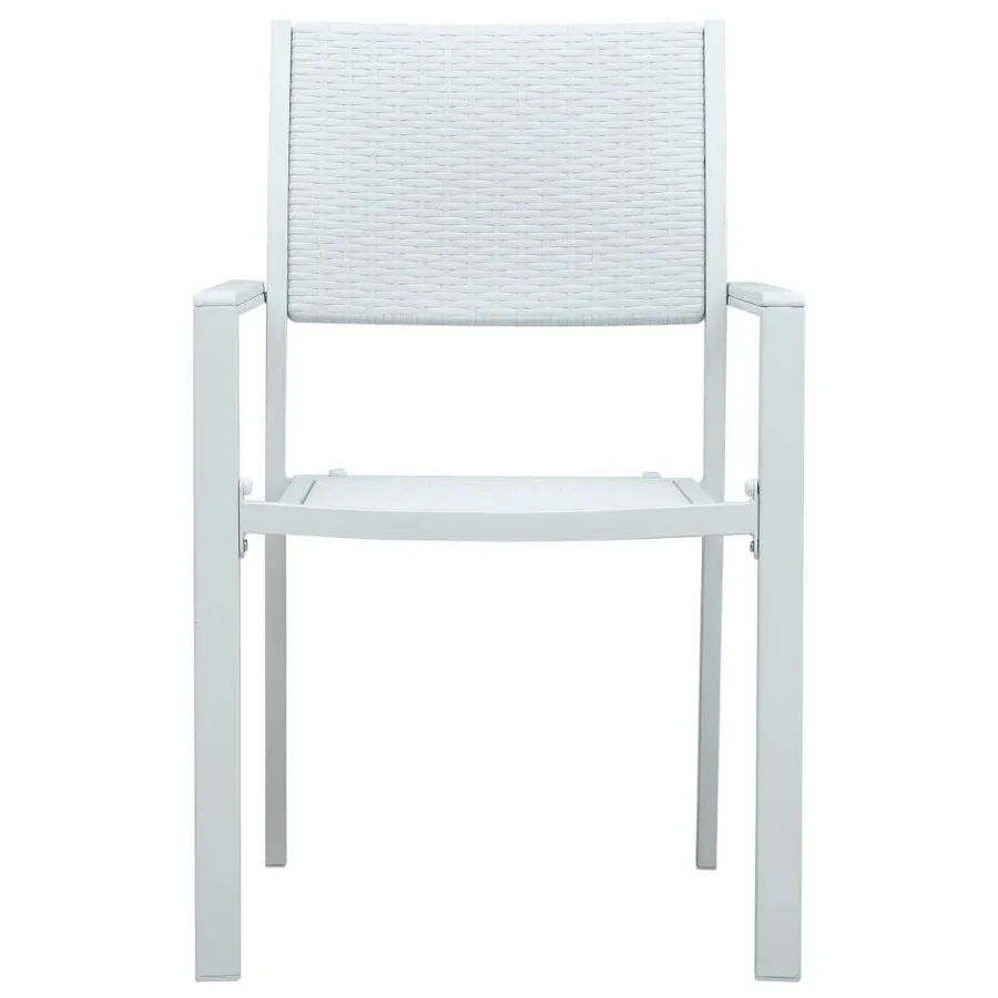 Ensemble à manger de jardin 5 pcs Blanc - 5