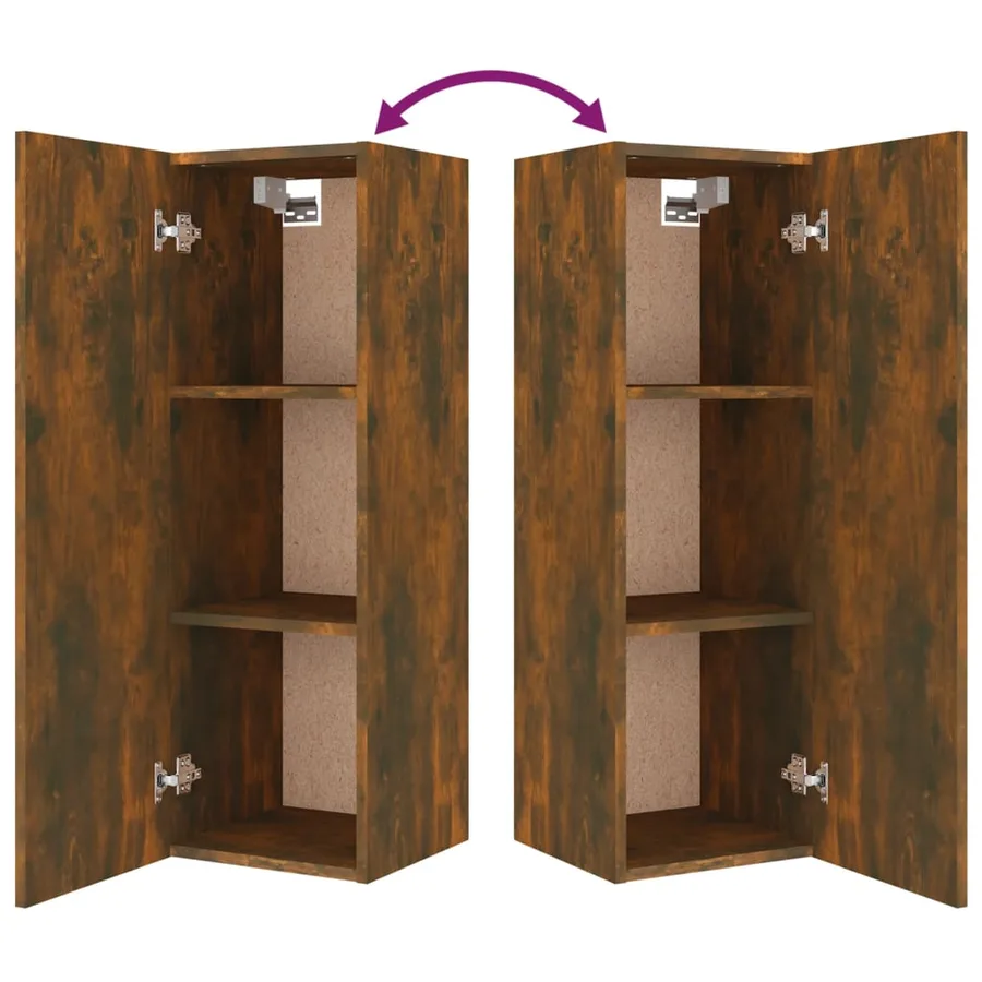 Ensemble de meubles TV 4 pcs Chêne fumé Bois d'ingénierie - 12