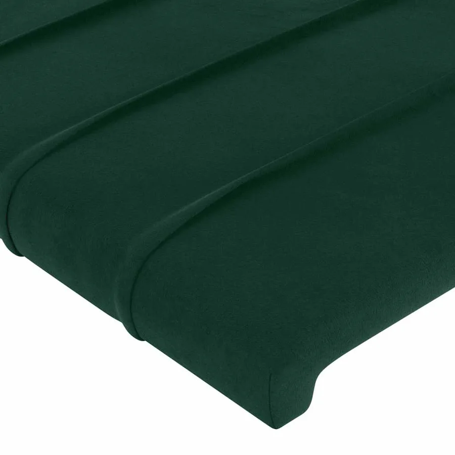 Tête de lit à LED Vert foncé 80x5x78/88 cm Velours - 5