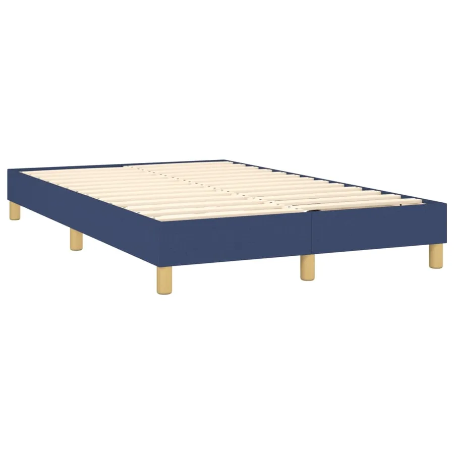 Sommier à lattes de lit avec matelas Bleu 120x200 cm Tissu - 4
