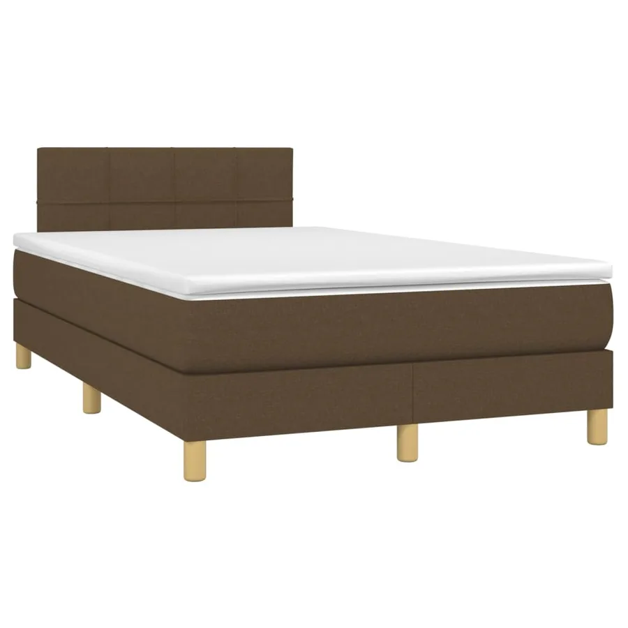 Sommier à lattes de lit avec matelas Marron foncé 120x200 cm - 3