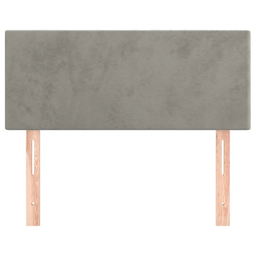 Tête de lit Gris clair 80x5x78/88 cm Velours - 3