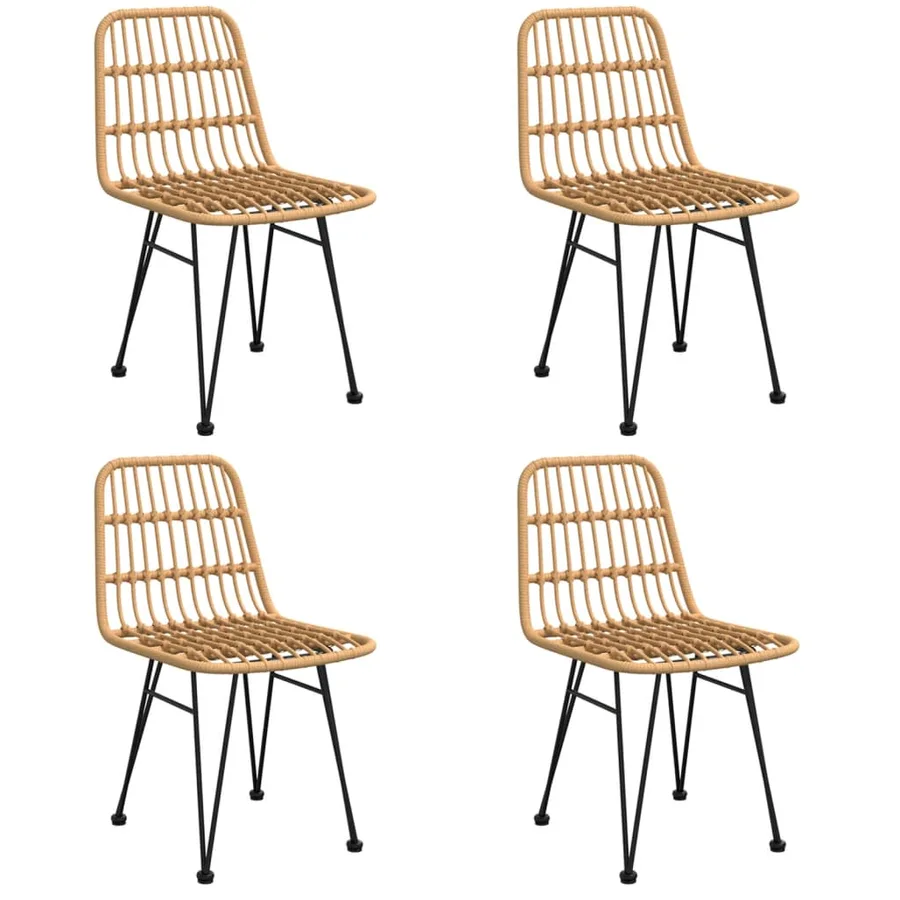 Ensemble à manger de jardin 5pcs Résine tressée - 4