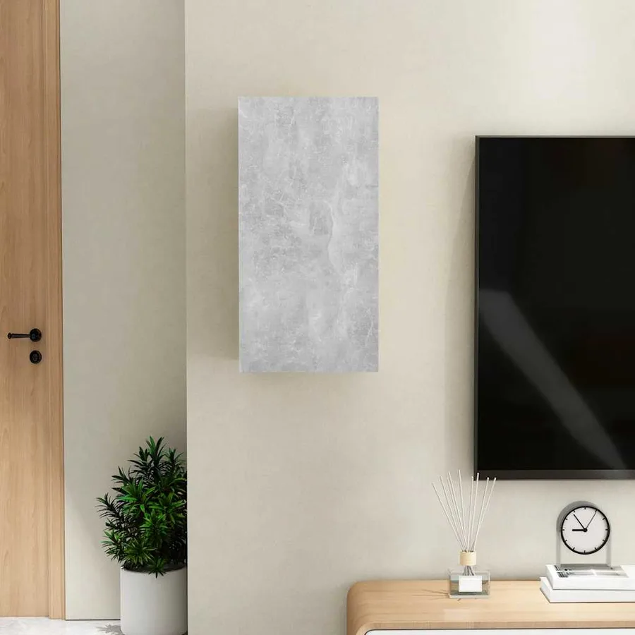 Meuble TV Gris béton 30,5x30x60 cm Bois d’ingénierie - 4