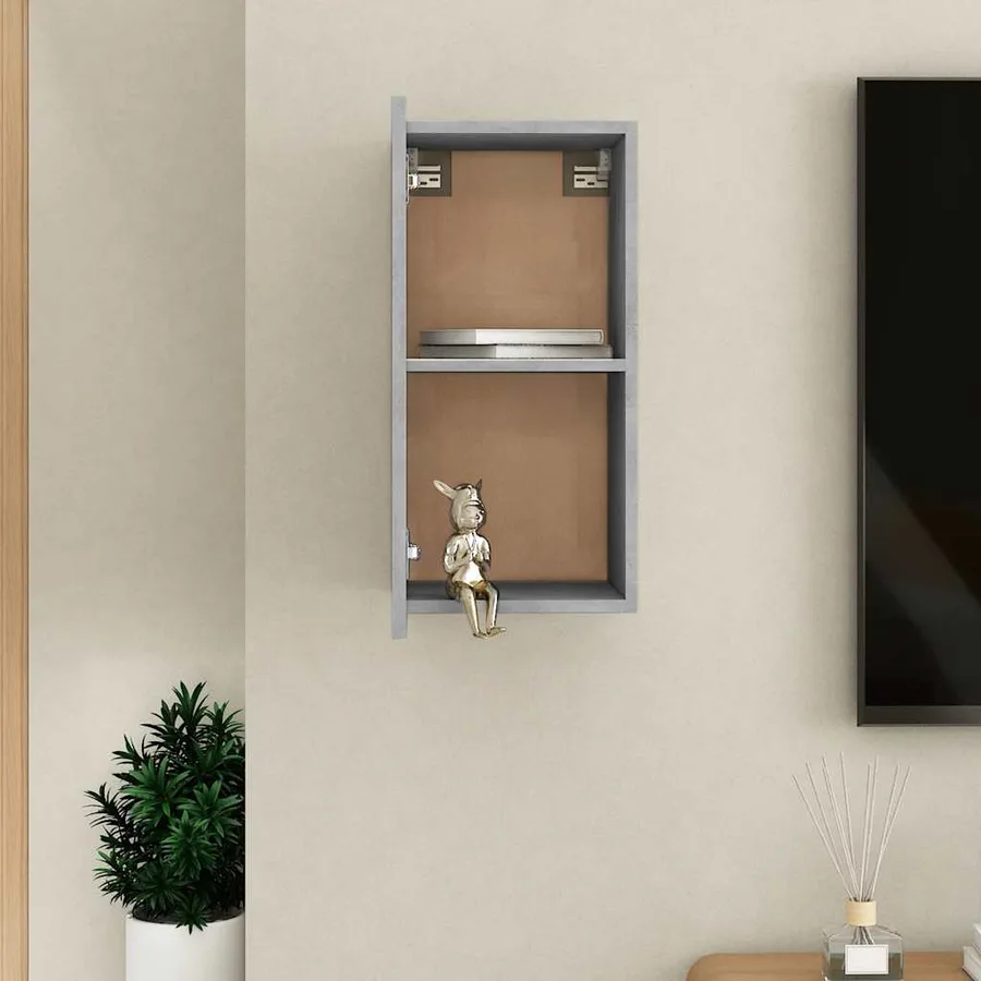 Meuble TV Gris béton 30,5x30x60 cm Bois d’ingénierie - 6