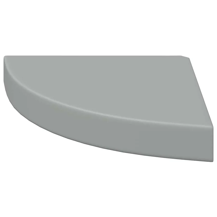 Étagères d'angle flottantes 2 pcs gris 25x25x3,8 cm MDF - 6
