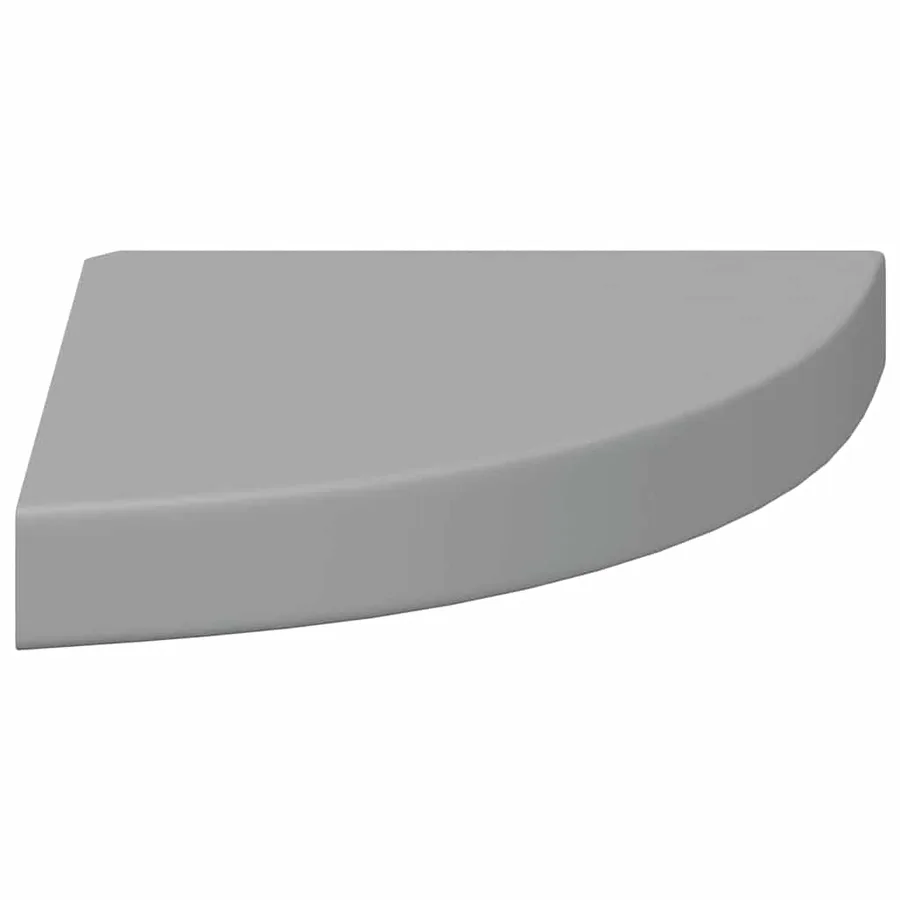 Étagères d'angle flottantes 2 pcs gris 25x25x3,8 cm MDF - 7