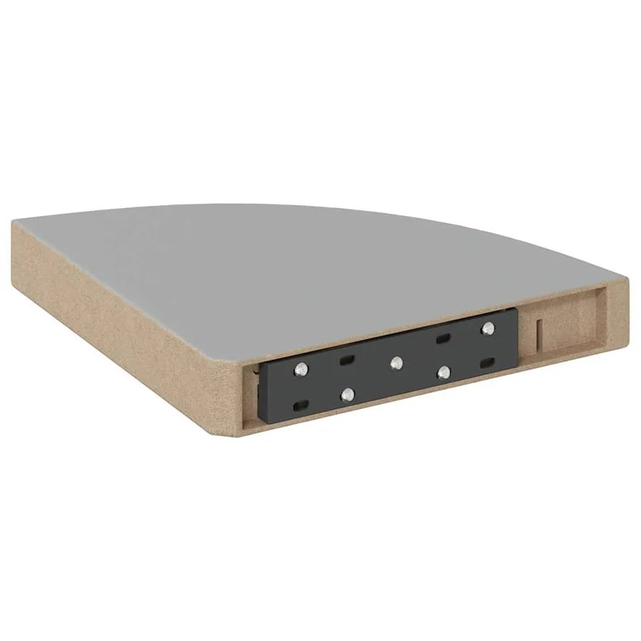 Étagères d'angle flottantes 2 pcs gris 25x25x3,8 cm MDF - 8