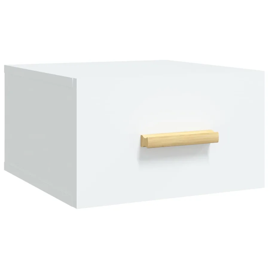 Table de chevet murale blanc 35x35x20 cm - 2