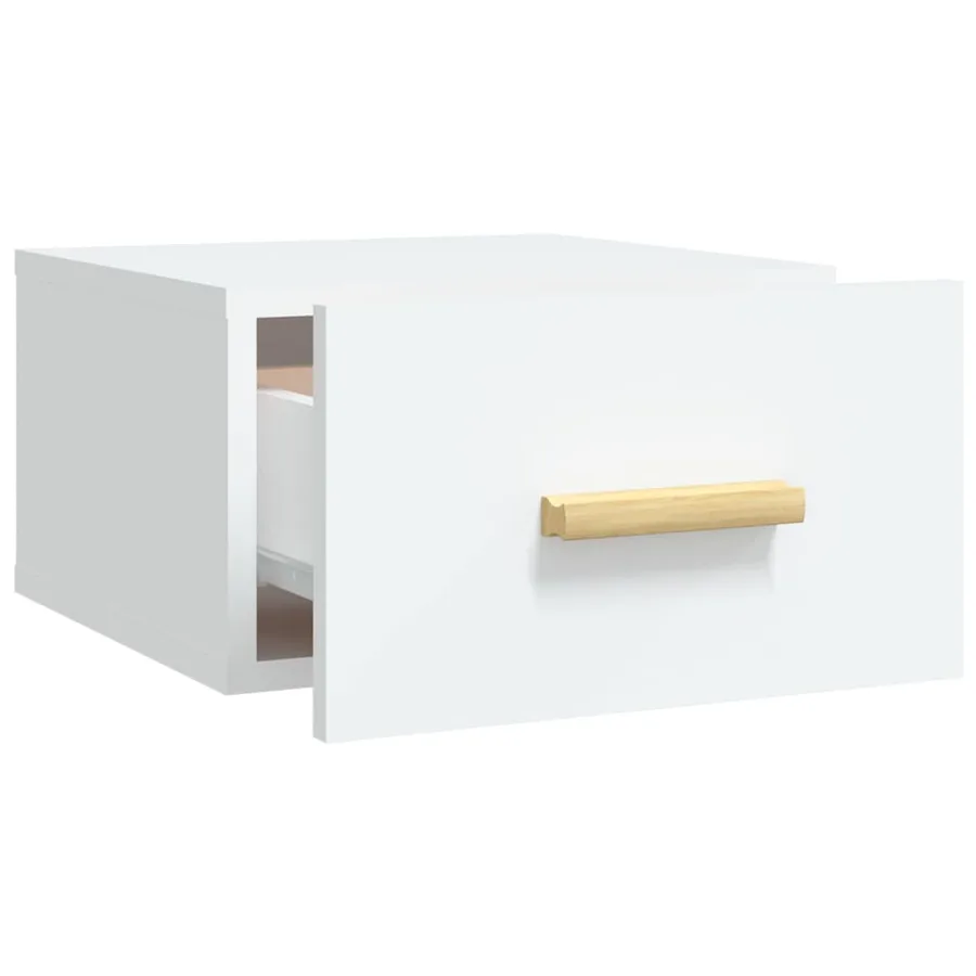 Table de chevet murale blanc 35x35x20 cm - 5