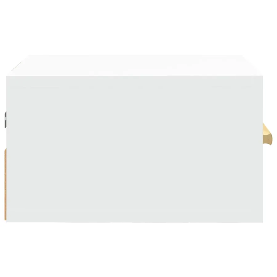 Table de chevet murale blanc 35x35x20 cm - 6