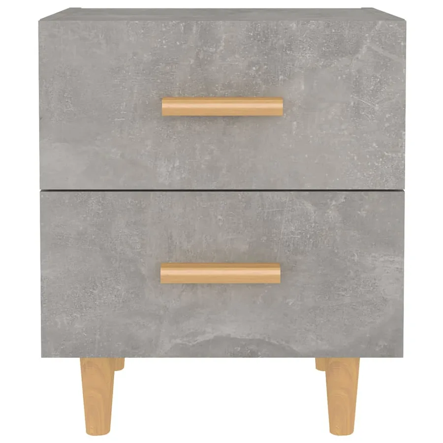 Tables de chevet 2 pcs Gris béton 40x35x47,5 cm - 3