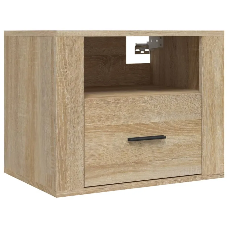 Table de chevet murale Chêne sonoma 50x36x40 cm - 2