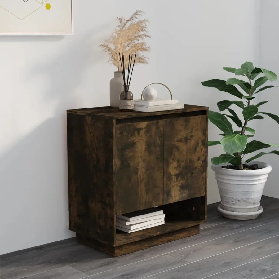 Buffet Chêne fumé 70x41x75 cm Bois d'ingénierie - 7
