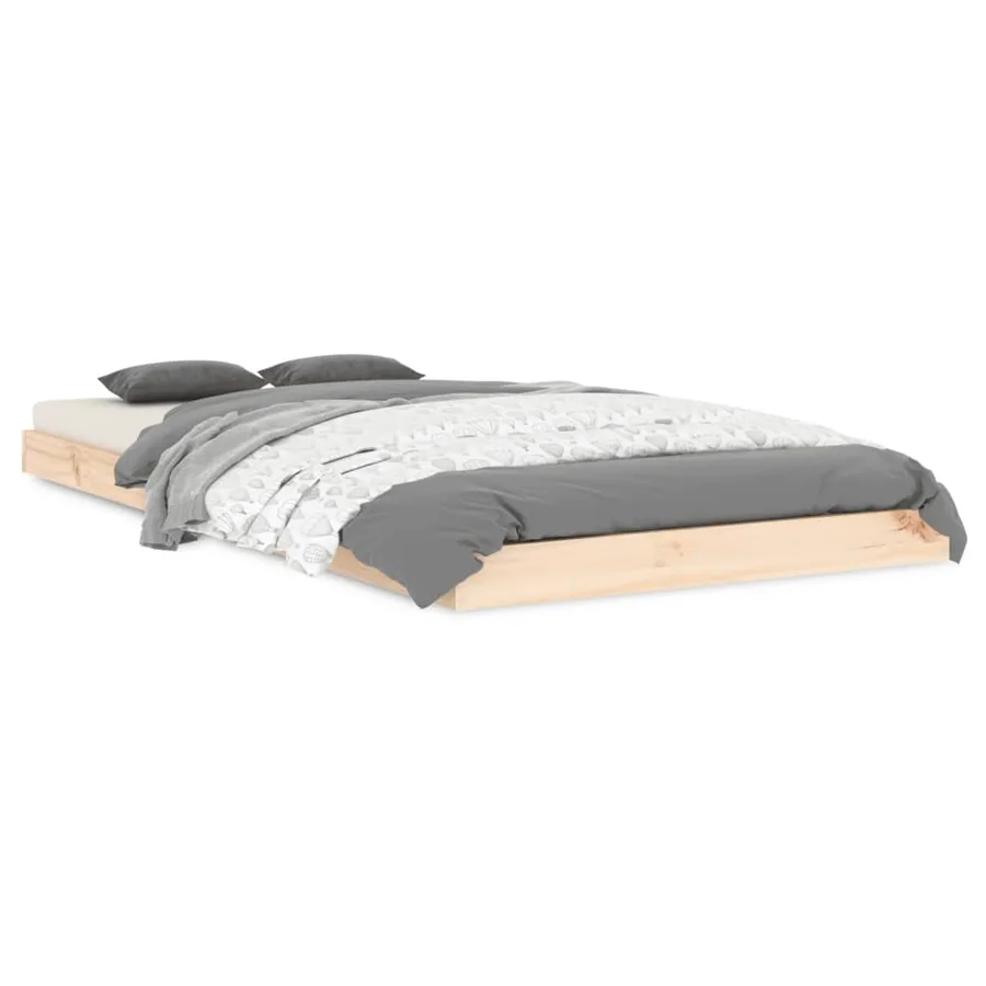 Cadre de lit sans matelas 90x190 cm bois de pin massif - 2