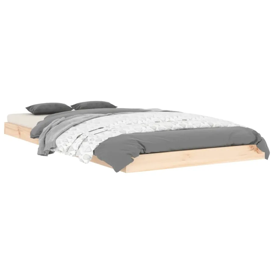Cadre de lit sans matelas 90x190 cm bois de pin massif - 3