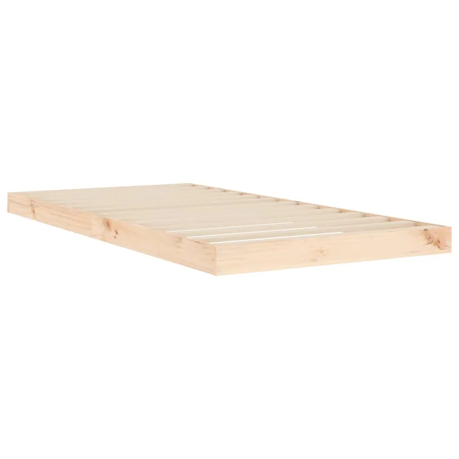 Cadre de lit sans matelas 90x190 cm bois de pin massif - 4