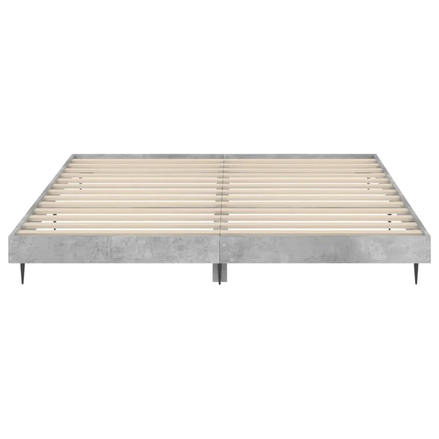 Cadre de lit sans matelas gris béton 140x200 cm - 6