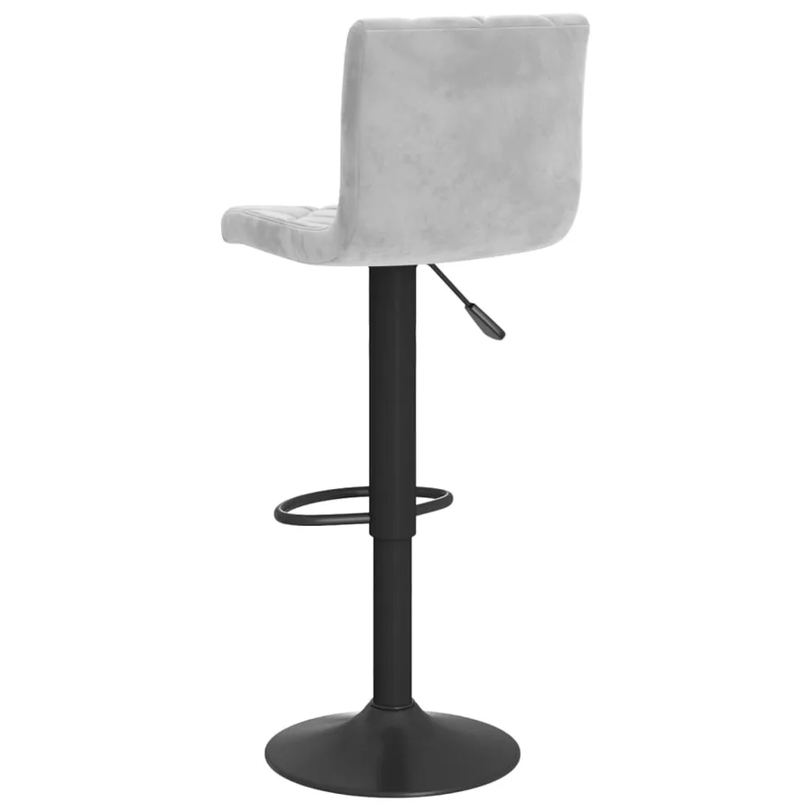 Tabourets de bar lot de 2 gris clair velours - 6