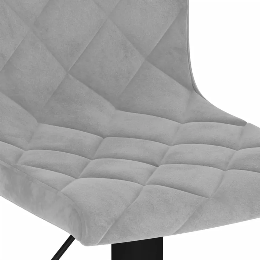 Tabourets de bar lot de 2 gris clair velours - 8