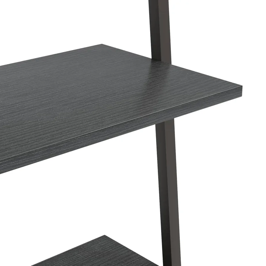 Étagère inclinée à 3 niveaux Noir 64x34x116 cm - 6