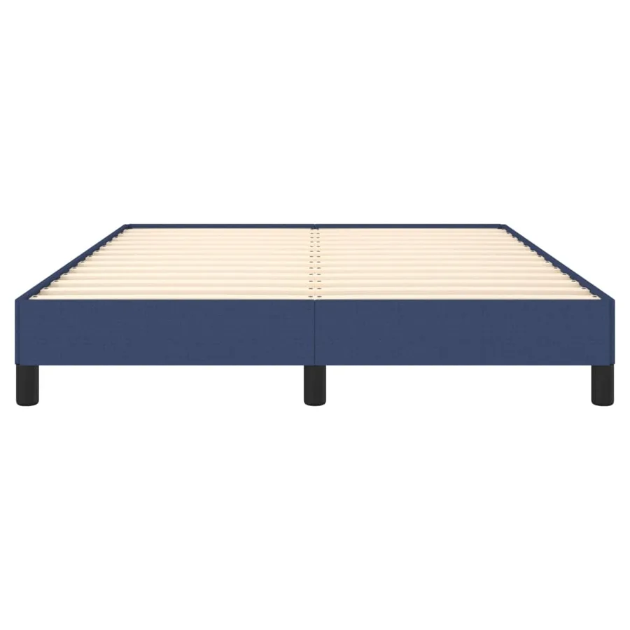 Cadre de lit sans matelas bleu 140x200 cm tissu - 5