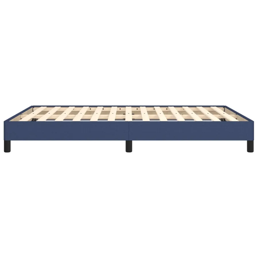 Cadre de lit sans matelas bleu 140x200 cm tissu - 6