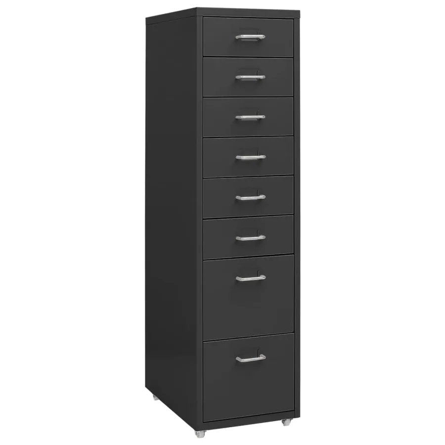 Classeur mobile Anthracite 28x41x109 cm Métal