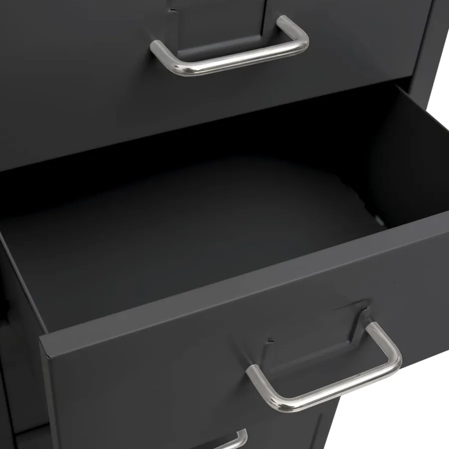 Classeur mobile Anthracite 28x41x109 cm Métal - 6