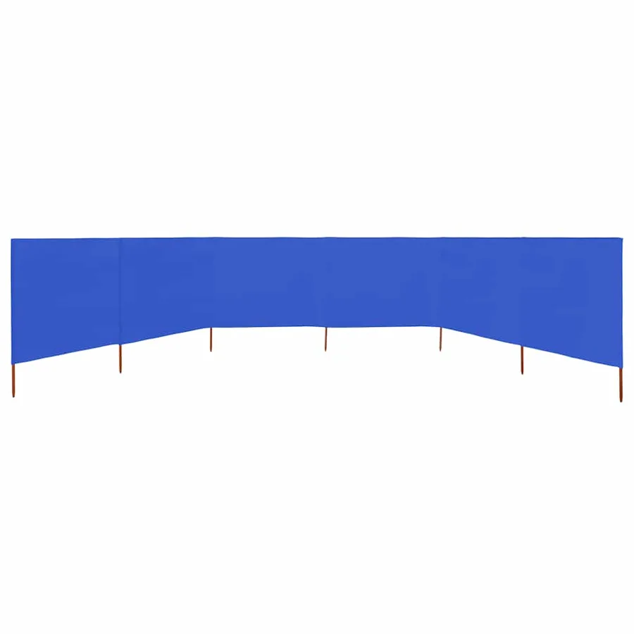 Paravent 6 panneaux Tissu 800 x 80 cm Bleu azuré - 3