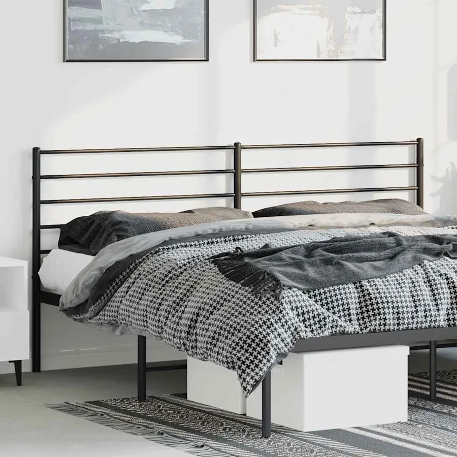 Tête de lit de remplacement métal noir 193 cm