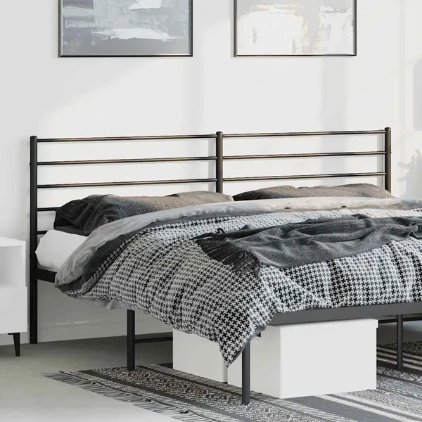 Tête de lit de remplacement métal noir 193 cm