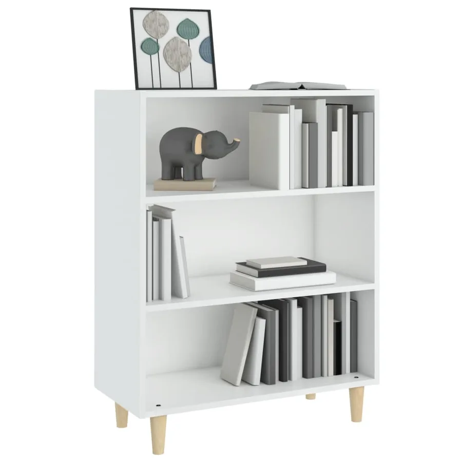 Buffet Blanc 69,5x32,5x90 cm Bois d'ingénierie - 6