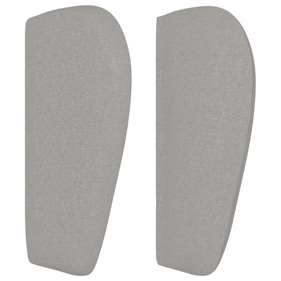 Tête de lit avec oreilles Gris clair 83x23x78/88 cm Tissu - 4