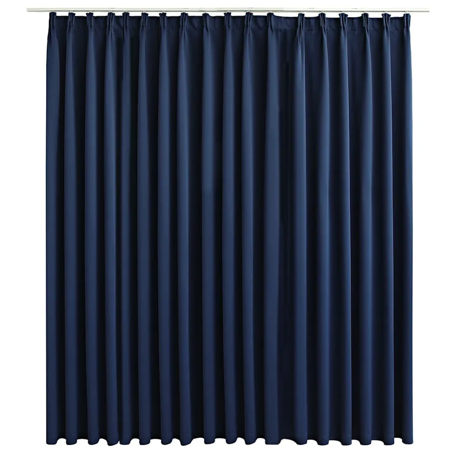 Rideau occultant avec crochets Bleu 290x245 cm - 2
