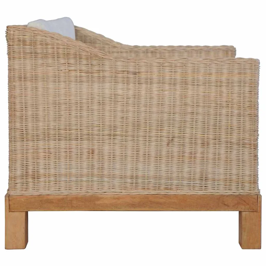Fauteuil avec coussins Rotin naturel - 5