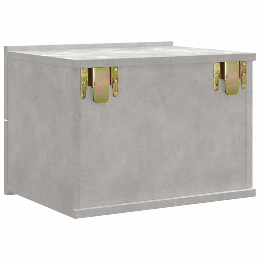 Table de chevet Gris béton 40x30x30 cm Bois ingénierie - 4