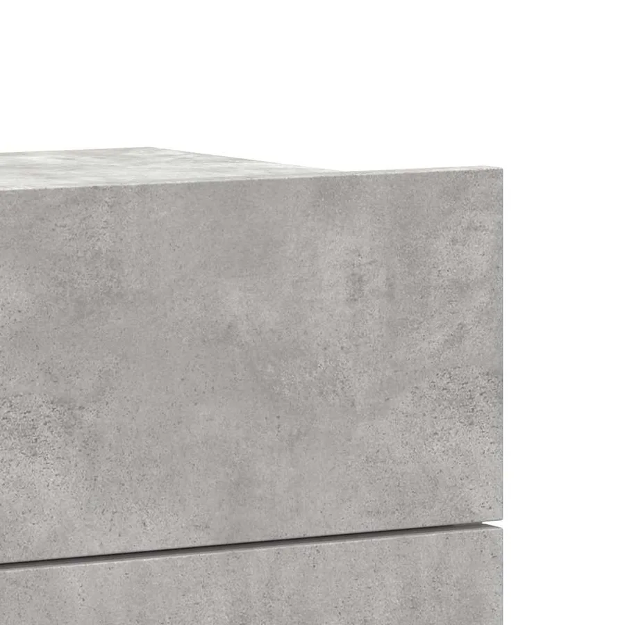 Table de chevet Gris béton 40x30x30 cm Bois ingénierie - 7