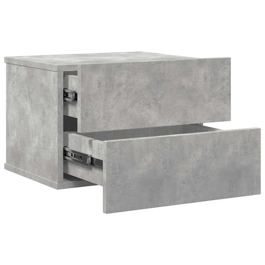 Table de chevet Gris béton 40x30x30 cm Bois ingénierie - 9