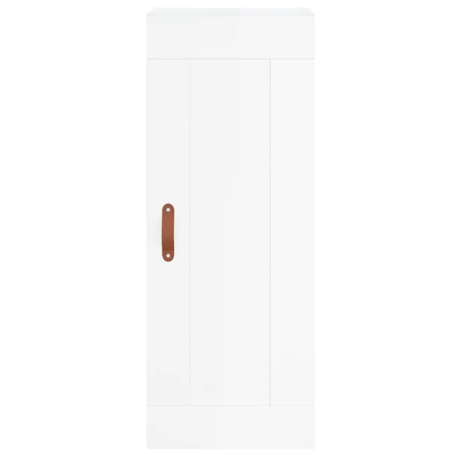 Armoire murale blanc brillant 34,5x34x90 cm bois d'ingénierie - 7