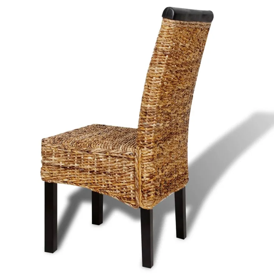 Chaises à manger lot de 4 bois solide de manguier et abaca - 7