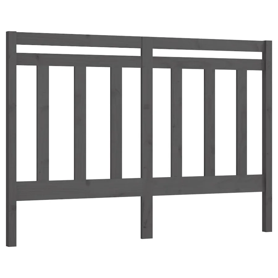 Tête de lit Gris 166x4x100 cm Bois massif de pin - 2
