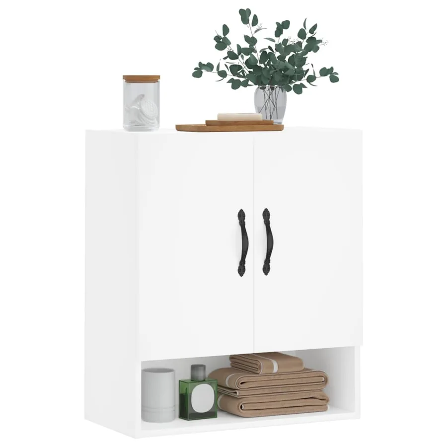 Armoire murale blanc 60x31x70 cm bois d'ingénierie - 4