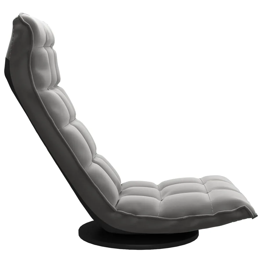 Chaise de sol pivotante Gris foncé Velours - 4