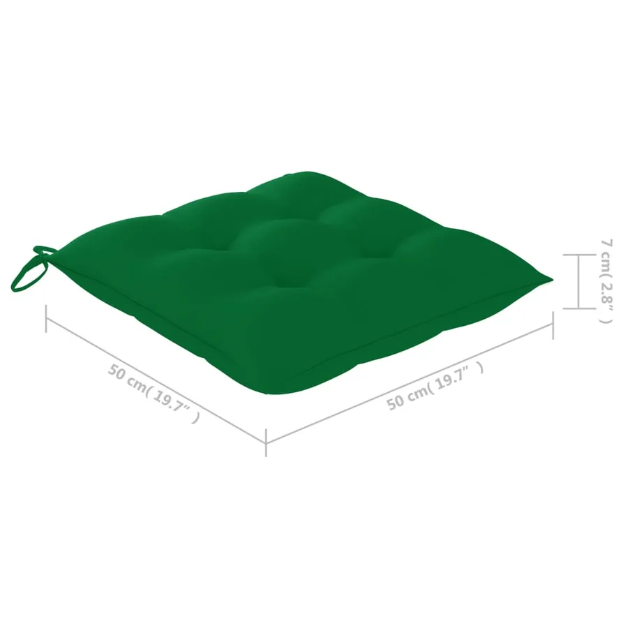 Chaises de jardin avec table à thé et coussins Acacia solide - 11