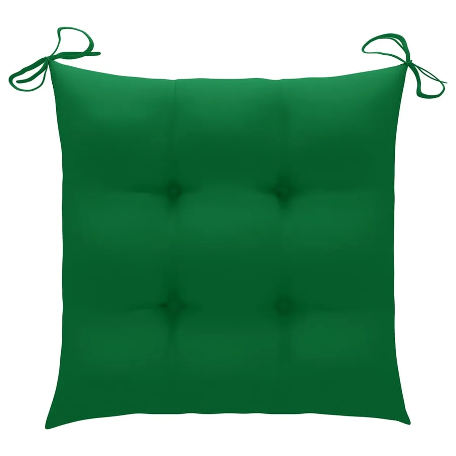 Chaises de jardin avec table à thé et coussins Acacia solide - 8